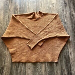 Active USA Ribbed Cropped Sweater Sz M